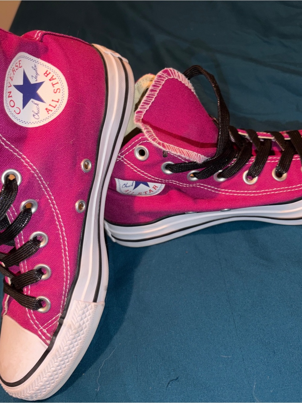 Converse Hot Pink High-Top Sneakers